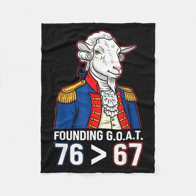76 Größer als 67 George Washington Geschichte Spaß Fleecedecke (Vorderseite)