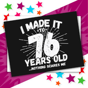76 Jahre alt Sarcastic Meme Funny 76. Geburtstag Postkarte