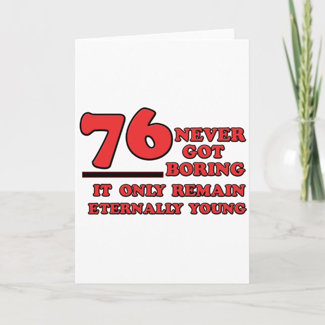 76 Jahre Alte Geburtstagsdesigns Karte (Vorderseite)