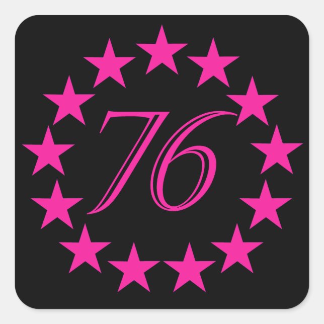 76 Sonderaktion Quadratischer Aufkleber (Vorderseite)