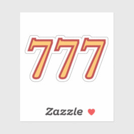 777 Angel Number Luck Aufkleber