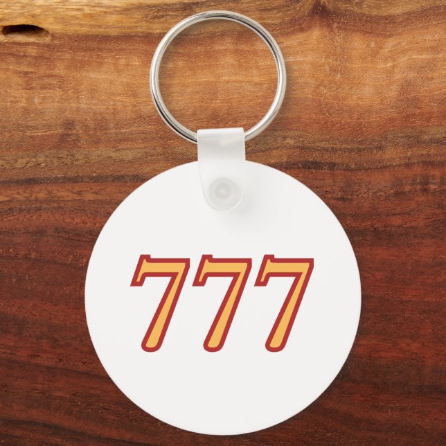777 Angel Number Luck Schlüsselanhänger (Vorderseite)