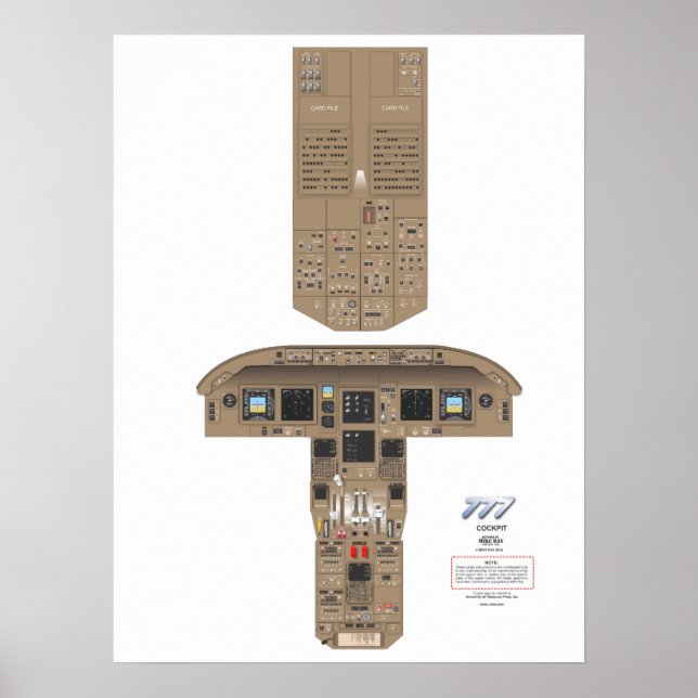 777 Cockpit-Poster Poster (Vorne)