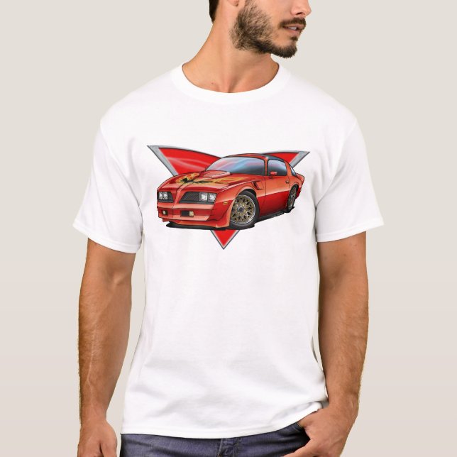 77-78 rotes Firebird TA T-Shirt (Vorderseite)