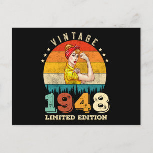 77. Geburtstag 1948 Vintage 77. Geburtstag Frauen Postkarte