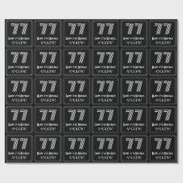 77. Geburtstag: Art Deco Inspiriert Look "77" w/ N Geschenkpapier