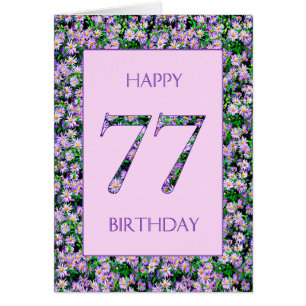 77. Geburtstag Lila Daisies