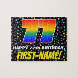 77. Geburtstag — Spaß, farbenfrohe Sternenweltenmu Puzzle