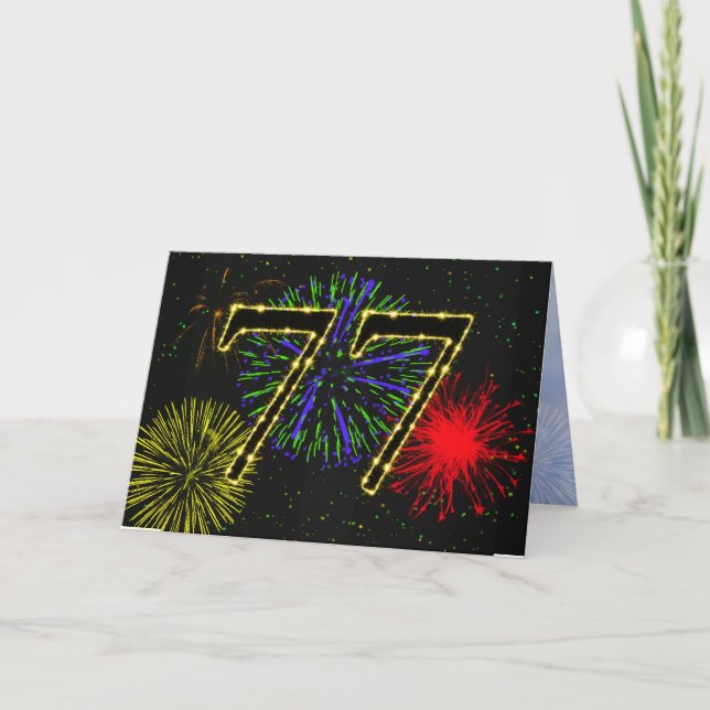 77. Geburtstags-Party Einladung (Vorderseite)