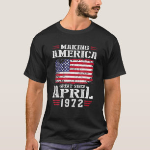 77. Geburtstagsgeschenk Amerika seit April großart T-Shirt