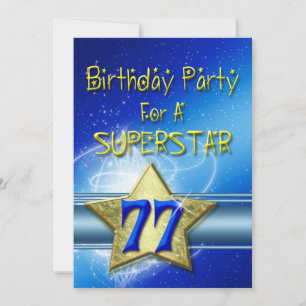 77. Geburtstagsparty Einladung für einen Superstar