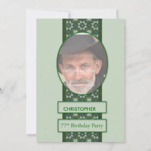 77. Geburtstagsparty Einladung hinzufügen ein Bild