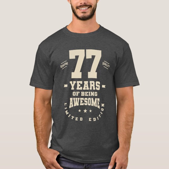 77 Jahre alt Inspirierend - 77. Geburtstag T-Shirt (Vorderseite)