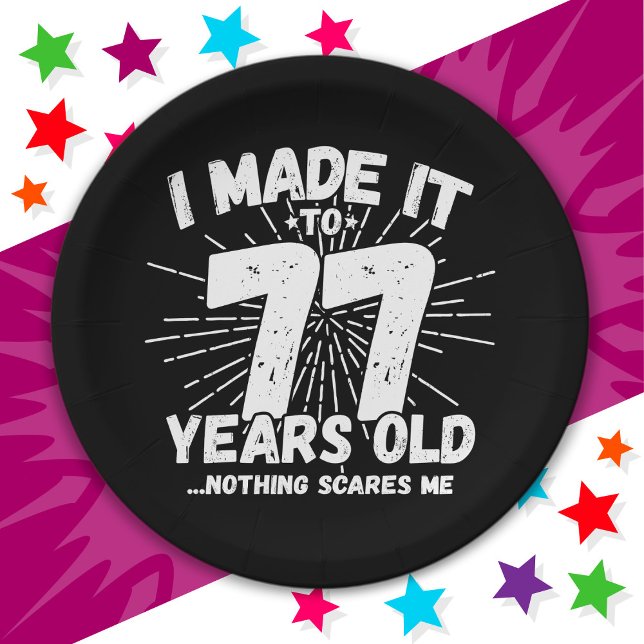 77 Jahre alt Sarcastic Meme Funny 77. Geburtstag Pappteller (Von Creator hochgeladen)