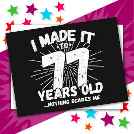 77 Jahre alt Sarcastic Meme Funny 77. Geburtstag Postkarte