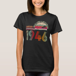 77 Jahre alte Vintage Januar 1946 77. Geburtstag T-Shirt