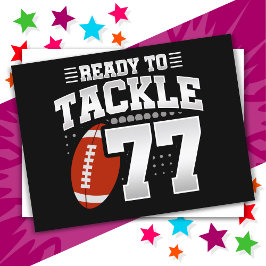 77 Jahre altes Tackle Football Party 77. Geburtsta Postkarte