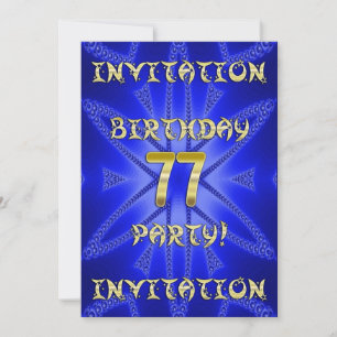 77th Birthday party invitation Einladung