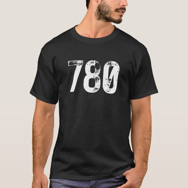 780 Area Code Edmonton AB Mobiltelefonbereich Co T-Shirt (Vorderseite)