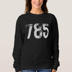 785 Vorwahl Topeka KS Mobiltelefon Vorwahl Sweatshirt