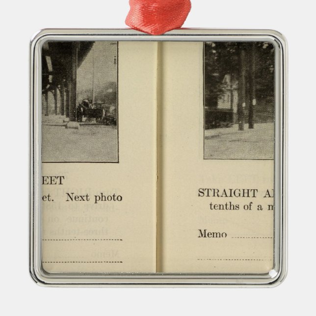 78689 Broadway u. 230. Fähre St. Dobbs Silbernes Ornament (Vorne)