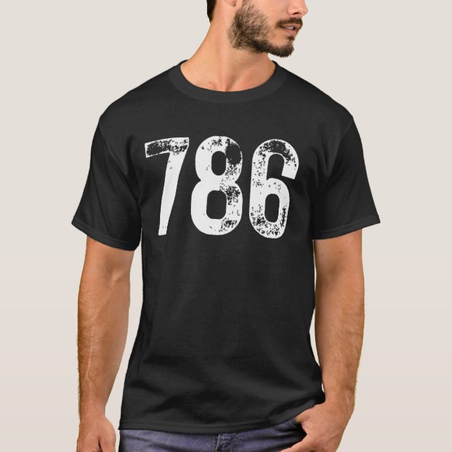 786 Area Code Miami FL Mobile Telefone Area Code T-Shirt (Vorderseite)