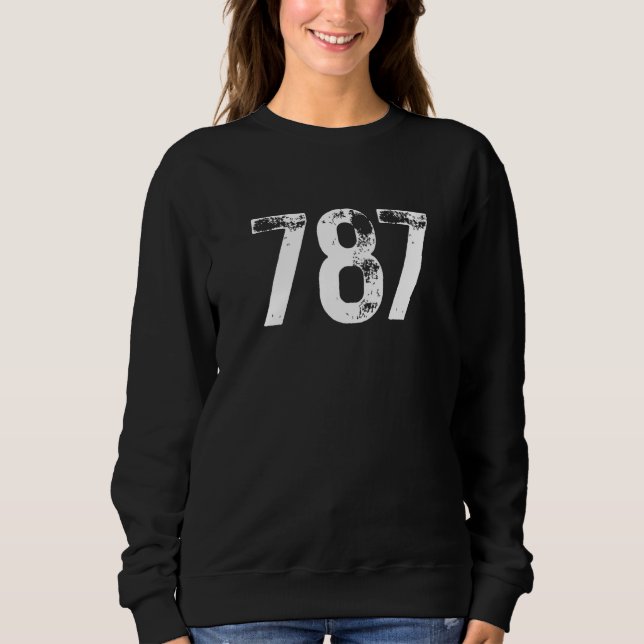 787 Area Code Puerto Rico Mobile Telephone Area Co Sweatshirt (Vorderseite)