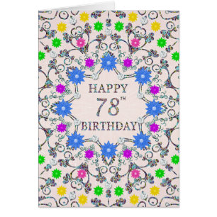 78. Geburtstag Abstrakte Blume 