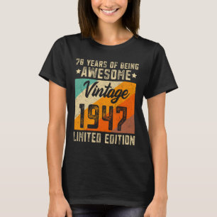 78. Geburtstag Männer 78 Jahre alte Frauen 1947 Li T-Shirt