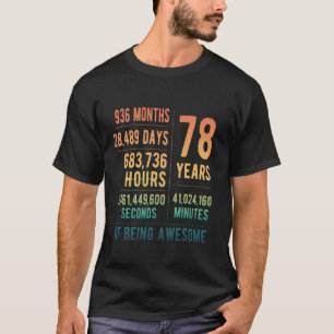 78. Geburtstag Männer Frauen Witzig 78 Jahre alt T-Shirt
