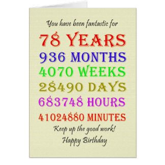 78. Geburtstag - Meilensteine