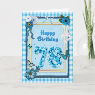 78. Geburtstag mit Scrapbook-Effekt Karte