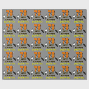 78. Geburtstag: Spooky Halloween Thema, Individuel Geschenkpapier