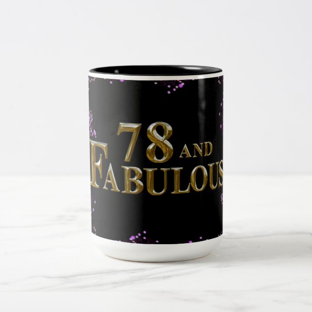 78. Geburtstag Zweifarbige Tasse (Mittel)