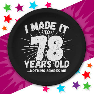 78 Jahre alt Sarcastic Meme Funny 78. Geburtstag Pappteller