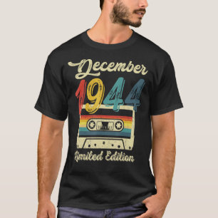 78 Jahre alter Retro Dezember 1944 Kassette 78. T-Shirt