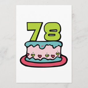 78-jähriger Geburtstagskuchen Karte