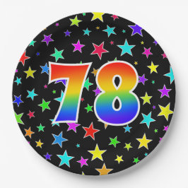 78. Veranstaltung: Bold, Fun, Colorful Rainbow 78 Pappteller