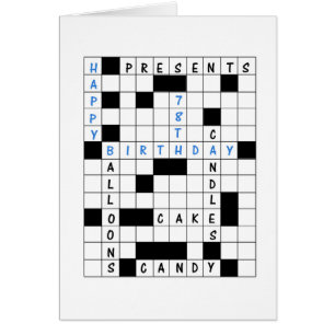 78th Birthday, Crossword Puzzle