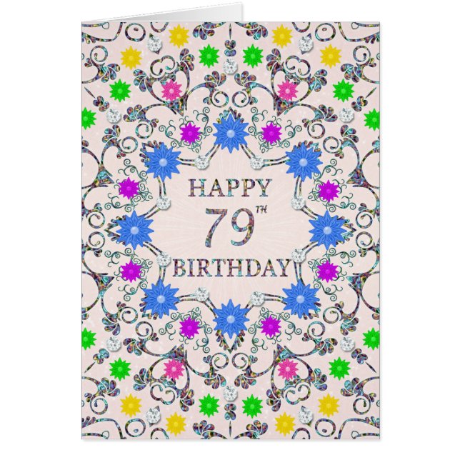 79. Geburtstag Abstrakte Blume (Vorne)