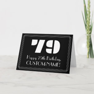 79. Geburtstag: Art Deco Inspiriert Look "79" & Na Karte