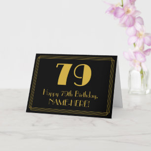 79. Geburtstag: Art Deco inspiriertes Aussehen "79 Karte
