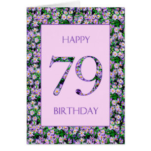 79. Geburtstag Lila Daisies
