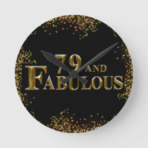 79. Geburtstag Runde Wanduhr