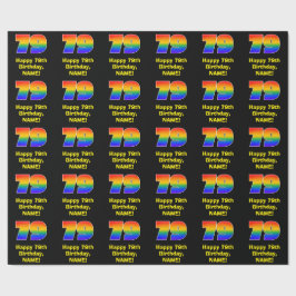79. Geburtstag: Spaß, farbenfroher Regenbogen Insp Geschenkpapier