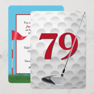 79. Geburtstags-Golf-Themenparty Einladung
