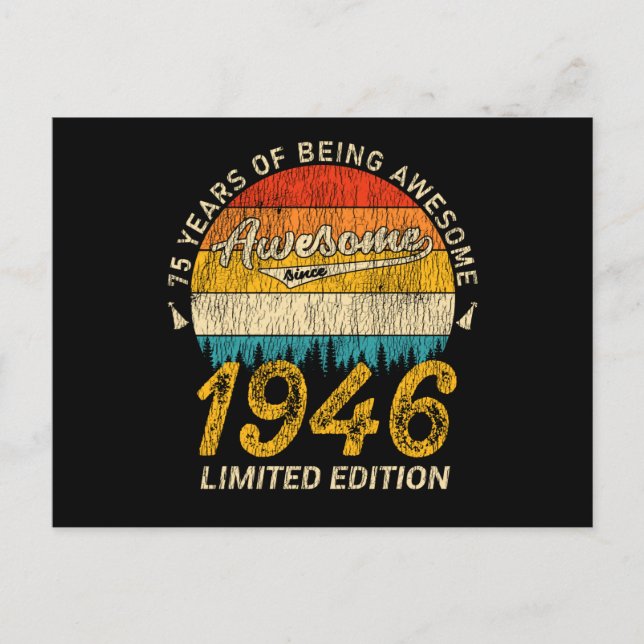 79 Jahre alt 1946 Retro Phantastisch 79. Geburtsta Postkarte (Vorderseite)