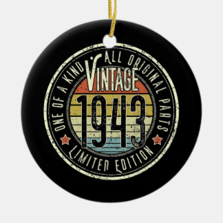 79 Jahre alt Vintag 1943 Limited Edition 79. Keramik Ornament