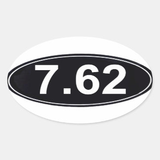 7.62 Oval Sticker im Marathon-Stil