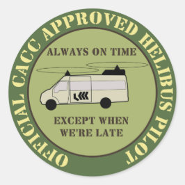 7,6 cm Helibus-Pilot-Patch Runder Aufkleber